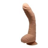 LilituShop Belden Bağlamalı 28 cm Titreşimli Gerçekçi Kalın Dıldo BDM1248B