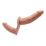 LilituShop Belden Bağlamalı Çift Taraflı İçi Dolu Strapon BDM2277