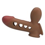 LilituShop Hava Yastıklı Premium Melez Rengi Silikon Penıs Kılıfı BDM1417