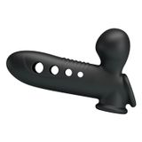 LilituShop Hava Yastıklı Premium Siyahi Rengi Silikon Penıs Kılıfı BDM1420