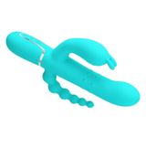 LilituShop Manyetik Şarjlı Oynar Gövdeli Çift Uyarıcılı Teknolojik Vibrator BDM1384