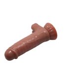 LilituShop Yeni Nesil Çift Katmanlı 18,5 cm Belden Bağlamalı Realistik Titreşimli Dıldo BDM8101B