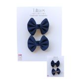 Liliza Accessories Lacivert Mini Kare Fiyonk 2li Çocuk Klips Toka Seti