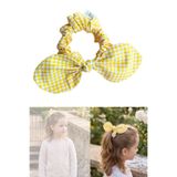 Liliza Accessories Sarı Beyaz Pötikare Tavşan Kulaklı Bunny Lastik Toka Çocuk Genç Yetişkin