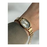 Lillianna Kadın Gold Oval Beyaz Kadranlı Roma Rakamlı Çelik Kordon Analog Quartz Vintage Kol Saati