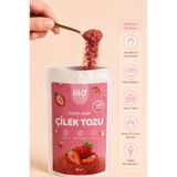 Lilo Natural Freeze Dried Çilek Tozu 50 g - %100 Çilek - Dondurularak Kurutulmuş Meyve Tozu