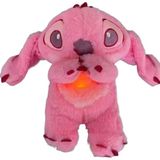 Lilo ve Stitch Nefes Alan Çocuk Peluş Sakinleştirici Oyuncak Karikatür Bebek Müzik Işık Uyku Oyuncağı Pembe Stitch (Yurt Dışından) - 784 Pembe