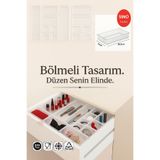 Lilya Home 1 Adet Sino MEGA BOY Dolap Içi Çekmece Düzenleyici - Mutfak Çekmece Içi Kaşıklık Organizer 30,5*15cm