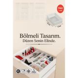 Lilya Home 1 Adet Tino ORTA BOY Dolap Içi Çekmece Düzenleyici - Mutfak Çekmece Içi Kaşıklık Organizer 15*7,5cm