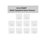 Lilya Home 10 Adet Güçlü Kendinden Yapışkanlı Kancalar Köşe Rafı Banyo Duş Rafı Kancası, Su Geçirmez Askı