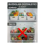 Lilya Home 3 Adet 4 Lt Dolap Içi, Buzdolabı Düzenleyici, Banyo, Mutfak Organizeri Sepet BEYAZ 24cm16cm11cm