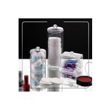 Lilya Home 3Lü Set Makyaj Organizer Banyo Düzenleyici Pamuk Kutusu Krc-011