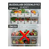 Lilya Home 8 Adet 4 Lt Dolap Içi, Buzdolabı Düzenleyici, Banyo, Mutfak Organizeri Sepet BEYAZ 24cm16cm11cm