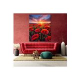 Lilyhobbyland (1681) Renkli Baskılı Sayılarla Boyama Hobi Seti (Çerçeveli) 60x75 cm: Gelincik Tarlası 2