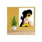 Lilyhobbyland (1748) Renkli Baskılı Sayılarla Boyama Hobi Seti (Çerçeveli) 60x75 cm: Şapkalı Kadın