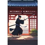Lilyhobbyland (2422) Renkli Baskılı Sayılarla Boyama Hobi Seti (Çerçeveli-Büyük Boy) 80x100 cm: Samuray 7
