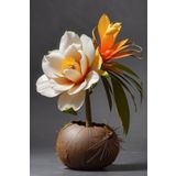 Lilyhobbyland (2480) Renkli Baskılı Sayılarla Boyama Hobi Seti (Çerçeveli-Büyük Boy) 80x100 cm: Saksıda Çiçekler