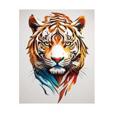 Lilyhobbyland (2570) Renkli Baskılı Sayılarla Boyama Hobi Seti (Çerçeveli-Büyük Boy) 80x100 cm: Kaplan