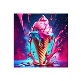 Lilyhobbyland (2738) Renkli Baskılı Sayılarla Boyama Hobi Seti (Çerçeveli) 50x65 cm: Dondurma