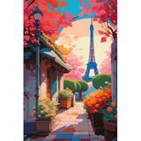 Lilyhobbyland (3006) Renkli Baskılı Sayılarla Boyama Hobi Seti (Çerçeveli) 60x75 cm: Eyfel Kulesi