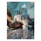 Lilyhobbyland (3080) Renkli Baskılı Sayılarla Boyama Hobi Seti (Çerçeveli) 40x50 cm: Mavinin Rengi