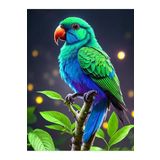 Lilyhobbyland (3249) Renkli Baskılı Sayılarla Boyama Hobi Seti (Çerçeveli) 60x75 cm: Papağan