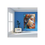 LİLYHOBBYLAND Sayılarla Boyama Hobi Seti (RENKLİ BASKI-ÇERÇEVELİ) 40x50 Cm: Mozaik Kadın