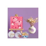 LİLYHOBBYLAND Sayılarla Boyama Kiti 20x20 cm Sevgililer Günü Aşk Dolu Mini Tuval Boyama-4