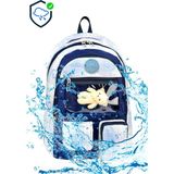 LilyMoon Dolcezza Çok Bölmeli Şeffaf Ön Cepli Toka Detaylı Ayıcıklı Okul Sırt Çantası 42X30X16 cm - Lacivert