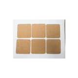 Lilys Bardak Altlığı Mantar Kare İnce 6 Adet(9cm X9CM) (Kalınlık 3mm)
