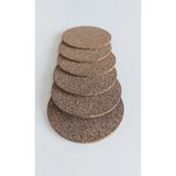 Lilys Kauçuklu Mantar Bardak Altlığı Çap 9cm Kalınlık 3mm 6 Adet