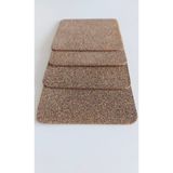 Lily's Tasarım Atölyesi Kauçuklu Mantar Bardak Altlığı/nihale 12X12CM Kalınlık 3mm 4 Adet