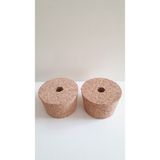 Lily's Tasarım Atölyesi Mantar Kapak 10LT Su Bidonu Delikli(4.5lt cam şişeye uygun) 2 Adet (46mmX36mm H30mm)