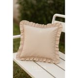 LILYUM %100 Pamuk Fırfırlı Dekoratif Kırlent Kılıfı – 43x43 cm ( 1ADET )