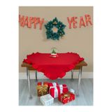 LILYUM Home Kırmızı Pamuk Polyester Fırfırlı Masa Örtüsü