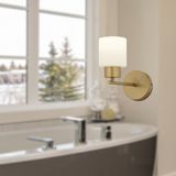 Lima Eskitme Beyaz Cam Duvar Lambası Yatak Odası-yatak Başı-banyo İçin Modern Aplik
