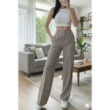LİMABEL Dora Trend Geniş Paça Gri Renk Kadın Kumaş Pantolon - Yeni Sezon(Kemersiz)