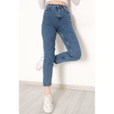 LİMABEL Kadın Yüksek Bel Kar Mom Jeans Likralı Esnek Kot Pantolon