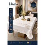 LİMAY Dantel Görünümlü Lüks PVC - Su Geçirmez - Silinebilir - Yıkanabilir - 1. Sınıf Pvc Masa Örtüsü
