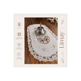 LİMAY Dantel İşlemesi Görünümlü Runner - 1. Sınıf Pvc - Masa Örtüsü (45cmx83cm)