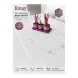 LİMAY Dantel İşlemesi Görünümlü Runner - Pvc - Masa Örtüsü (45cmx83cm)