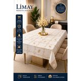 LİMAY Japon Masa Örtüsü - Lüks Şeffaf Pvc - Deliksiz - Su Geçirmez - Leke Tutmaz- Silinebilir - Parlak