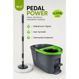 Lime Pedallı Turbo Temizlik Seti - Microfiber Bezli - Döner Başlıklı Otomatik Kova Seti-Üretici Garantili