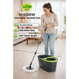 Lime Shadow 14 Litre Otomatik Temizlik Seti - Kova Mop Seti - Üretici Garantili - Gri