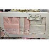Limelight Select Ekonomik Aile Bornoz Seti (6 Parça)-Krem A.pembe