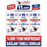 Limit 2027 11.Sınıf Edebiyat-Tarih-Coğrafya 3 Kitap %100 YENİ MÜFREDAT Etkinlikli Soru Bankası Set(Yeni Ürün)