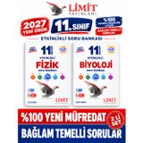 Limit 2027 11.Sınıf Fizik-Biyoloji 2 Kitap %100 YENİ MÜFREDAT Etkinlikli Soru Bankası Set(Yeni Ürün)