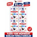 Limit 2027 11.Sınıf Matematik-Fizik-Kimya-Biyoloji(4 Kitap )%100 YENİ MÜFREDAT Etkinlikli Soru Bankası Set(Yeni Ürün)