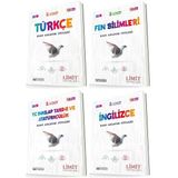 Limit 8. Sınıf Türkçe + Fen + İnkılap + İngilizce Konu Föyleri Seti 4 Kitap