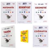 Limit AYT Matematik Edebiyat Geometri Tarih ve Coğrafya Soru Bankası 5li Set + Planlama Defteri